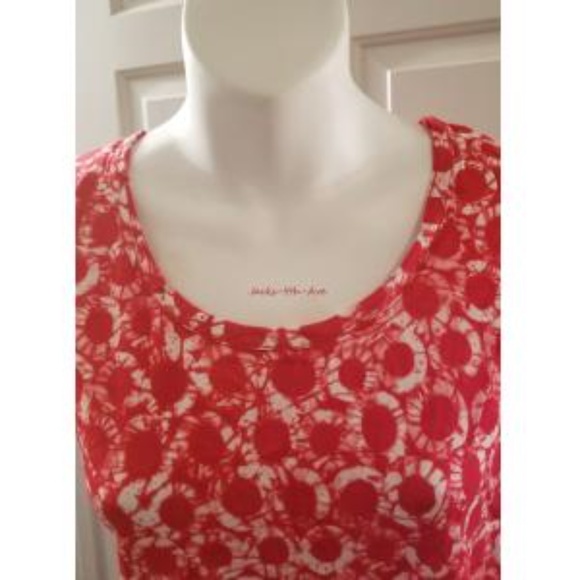 MICHAEL KORS M Red White T Tee Shirt Top NWT Tunic - Picture 2 of 3